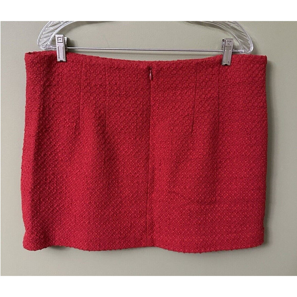 Veronica Beard Roman Tweed Boucle Mini Skirt Nantucket Red Sz 16 Preppy College - Picture 11 of 13